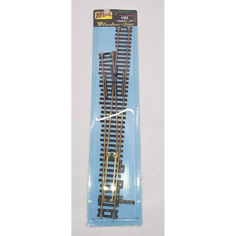 Atlas HO Custom-Line Turnouts Lot – #6 Left 6LC #123 NOS (BRASS)